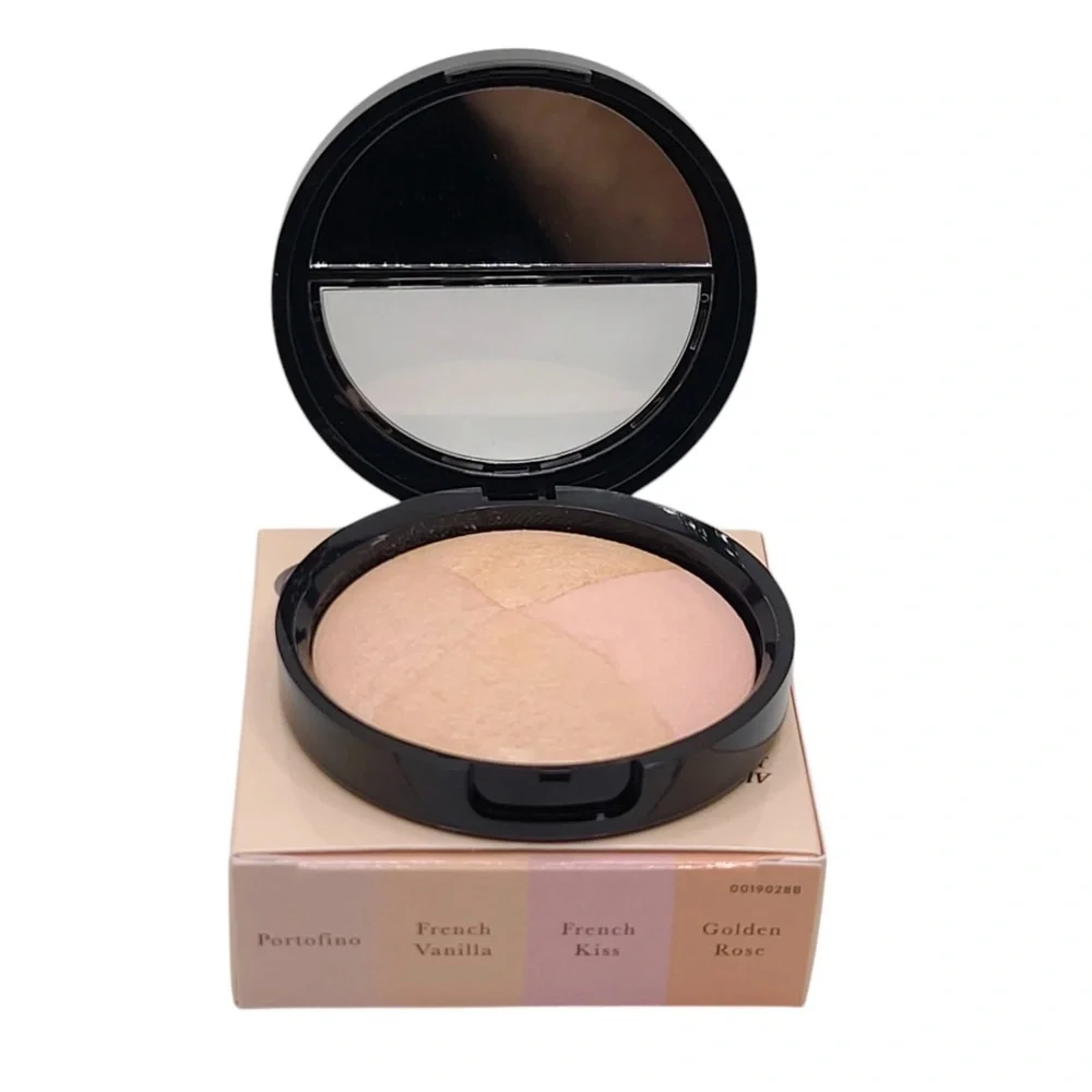 Laura Geller Natural Glow Highlighter Quad Golden Rose French Vanilla Portofino